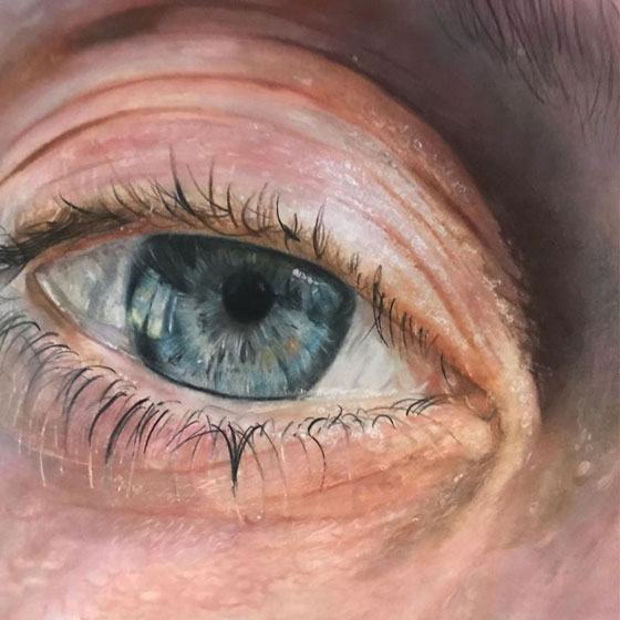 Aidan's Eye 14x11 Colored pencil Drawing by Sirena Pearl
