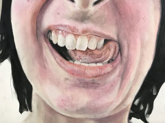 Shit Eating Grin 9x12 Colored pencil Drawing by Sirena Pearl